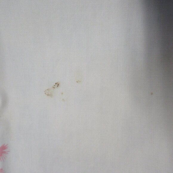 VINTAGE~ HTF~FLANNEL LINED PINK FLORAL PLASTIC TABLECLOTH/ BANQUET ~ 85" X 59" - Picture 5 of 9